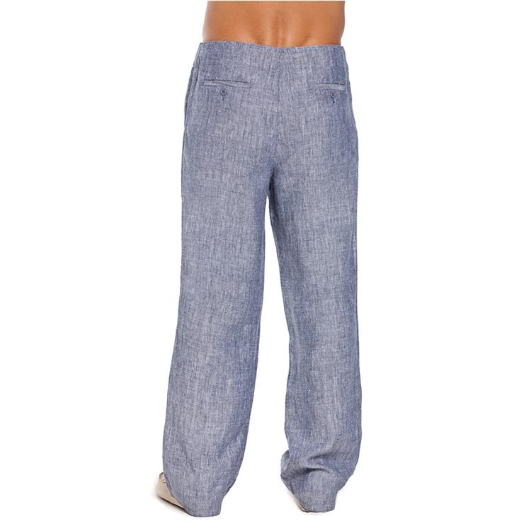 Seluar linen lelaki kasual besar-3 Casual big mens linen pants-3