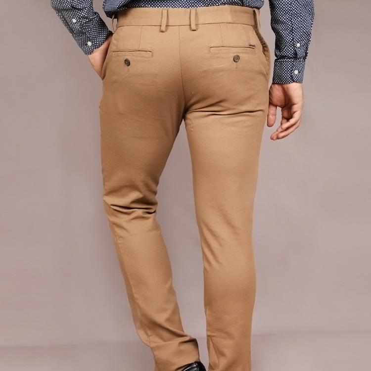 New men brown cotton trousers3