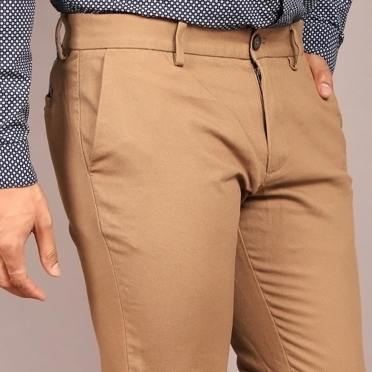 New men brown cotton trousers5